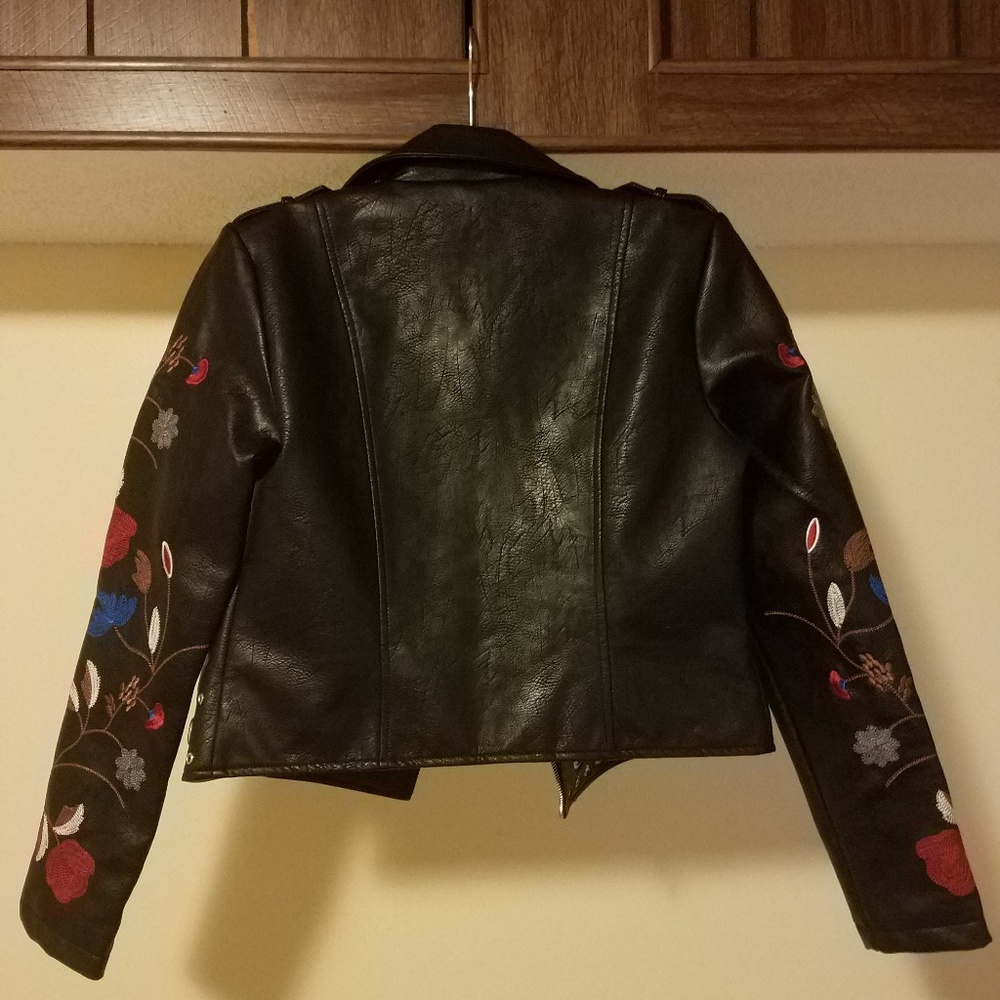 Romeo & Juliet Couture leather Moto Jacket - Picture 2 of 5